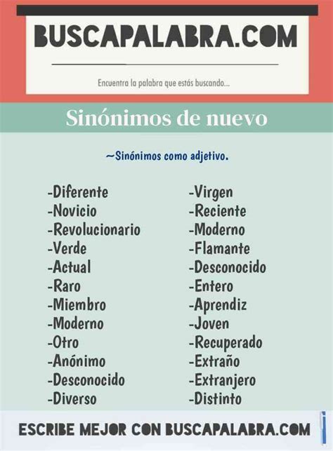 sinonimo de nuevo|sinónimos de nuevo español.